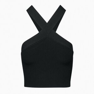 Babaton Cross Neck Ribbed Top